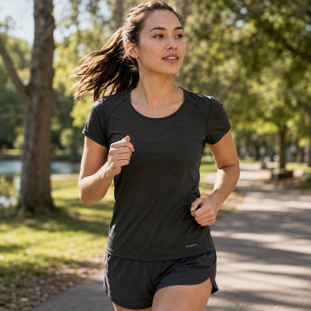 Patagonia Capilene Performance Base Layer Top Black SzL Athleisure Gorpcore